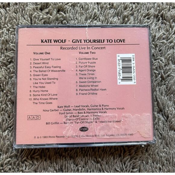New KATE WOLF CD Set -Give Yourself to Love Vols 1-2 Live in Concert Sealed G25 - Picture 5 of 5